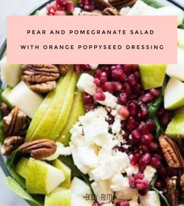 Pear and Pomegranate Salad with Orange Poppy Seed Dressing