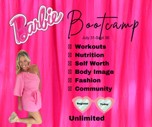 9 week Barbie Bootcamp | Local & Virtual clients| July 31-Sept 30