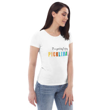 It's a Great day to Play Pickle ball Women's fitted eco tee