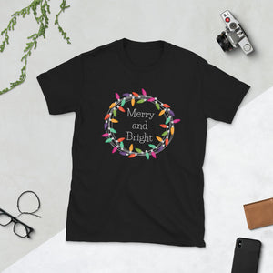 Merry and Bright Short-Sleeve Unisex T-Shirt
