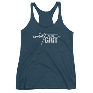 Women's Racerback Tank - Commit to the Grit B