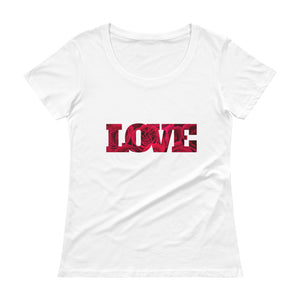 Love with Roses Ladies' Scoopneck T-Shirt
