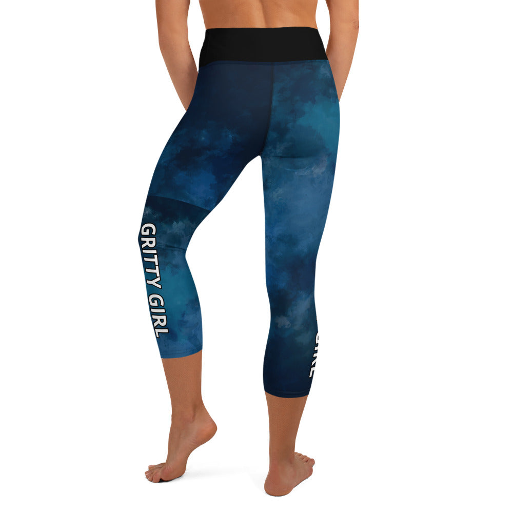Gritty Girl Blue and Black Yoga Capri Leggings – BodyByRuth