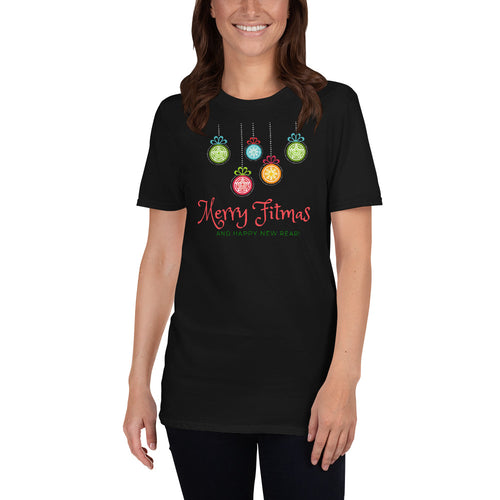 Merry Fitmas and Happy New Rear Short-Sleeve Unisex T-Shirt