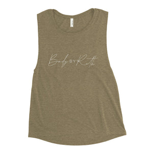 Body By Ruth handwriting Ladies’ Muscle Tank