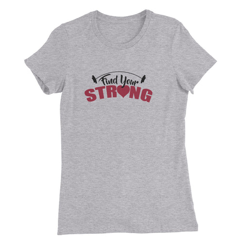 Do you need some motivation to reach your health and fitness goals? Wear our Find Your Strong inspirational Tee and share the message to you and your friends. 