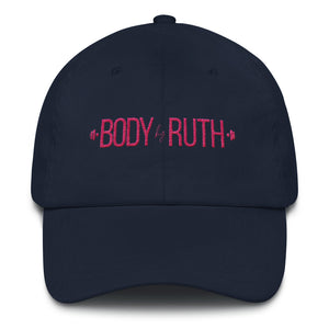 Baseball Cap with pink Body by Ruth Logo